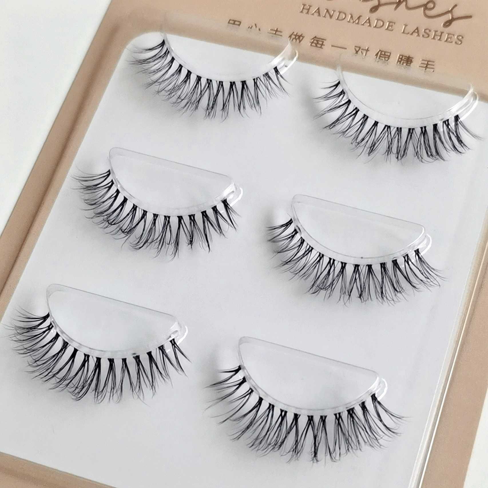 New type of false eyelashes natural simulation transparent stem grafting sensation imitation mink capillary stem whole piece light makeup for Asian ha
