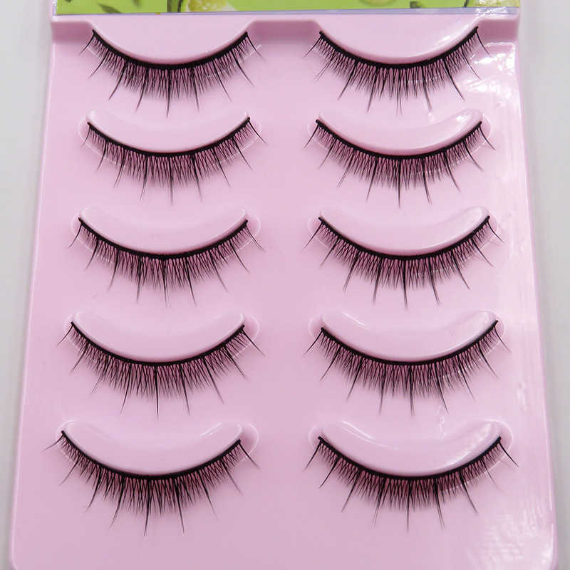 Hard stem false eyelashes R2 can support double eyelids short mascara for women natural thick curly fairy eyelashes W250324