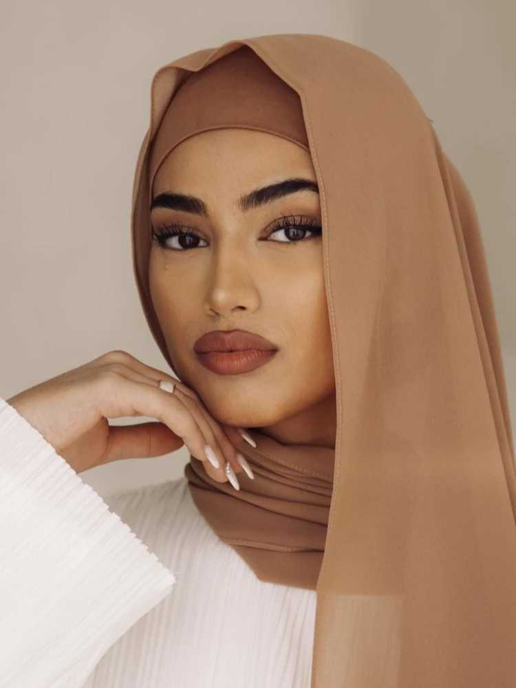 2-piece set of chiffon headscarf with matching underpants shawl chiffon scarf suitable scarf bag for writing X250324