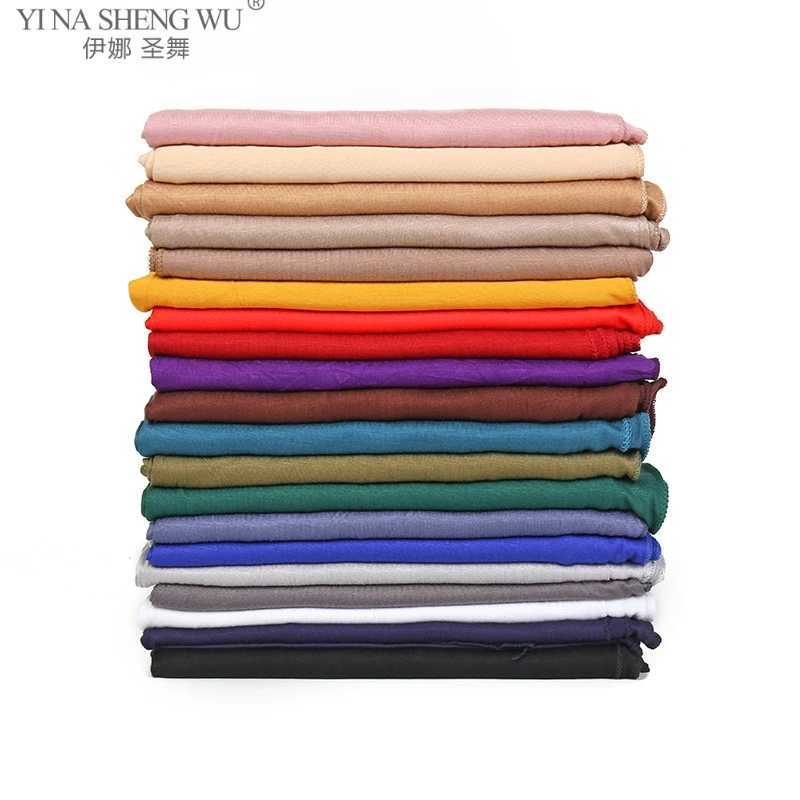 170x60cm fashionable jersey headscarf long Muslim shawl plain weave soft turbo tie bag suitable for African bands X250324