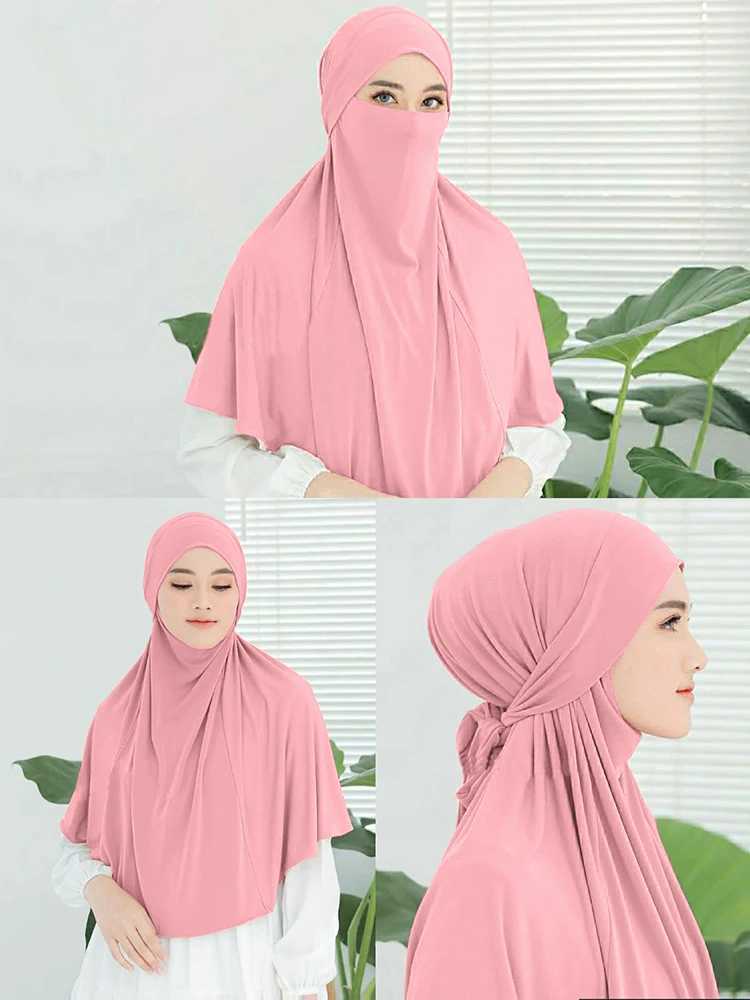 Regular Big Band Muslim Headscarf Wen Instant Turban High Quality Islamic Shawl Ramadan X250324