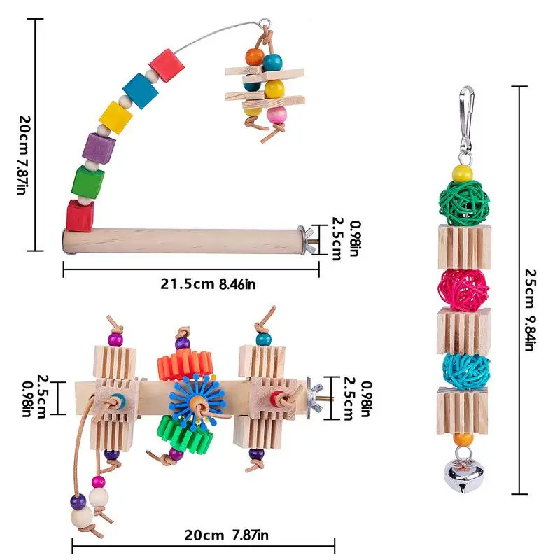 Cage Parachute Toy 3 Pet Parrot Claw Grinding Standing Creative Bird Chewing Bass 250320