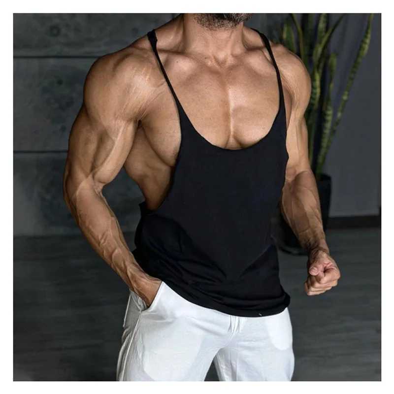 Basketball fitness vest top mens short sleeved T-shirt mens sleeveless T-shirt summer black vest X2503241