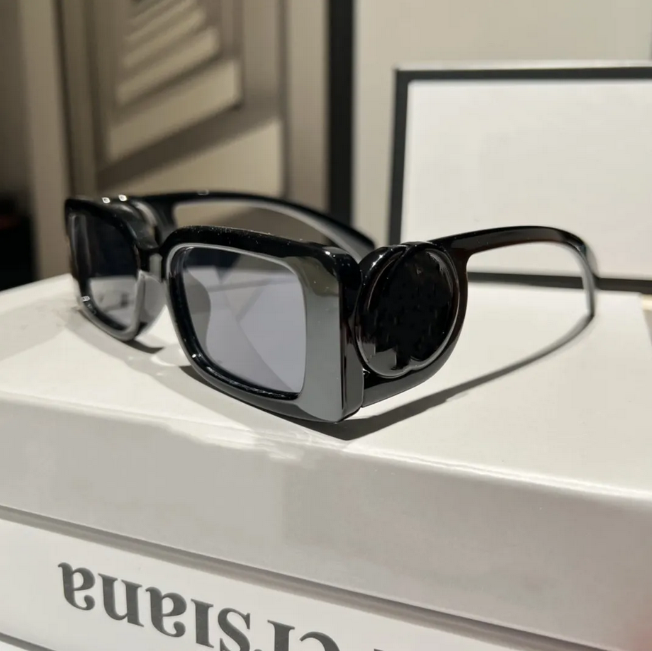 Sunglasses for Women and Men Model 1325 Rectangle UV400 Protection - High Quality Square Frame with Case Z260306