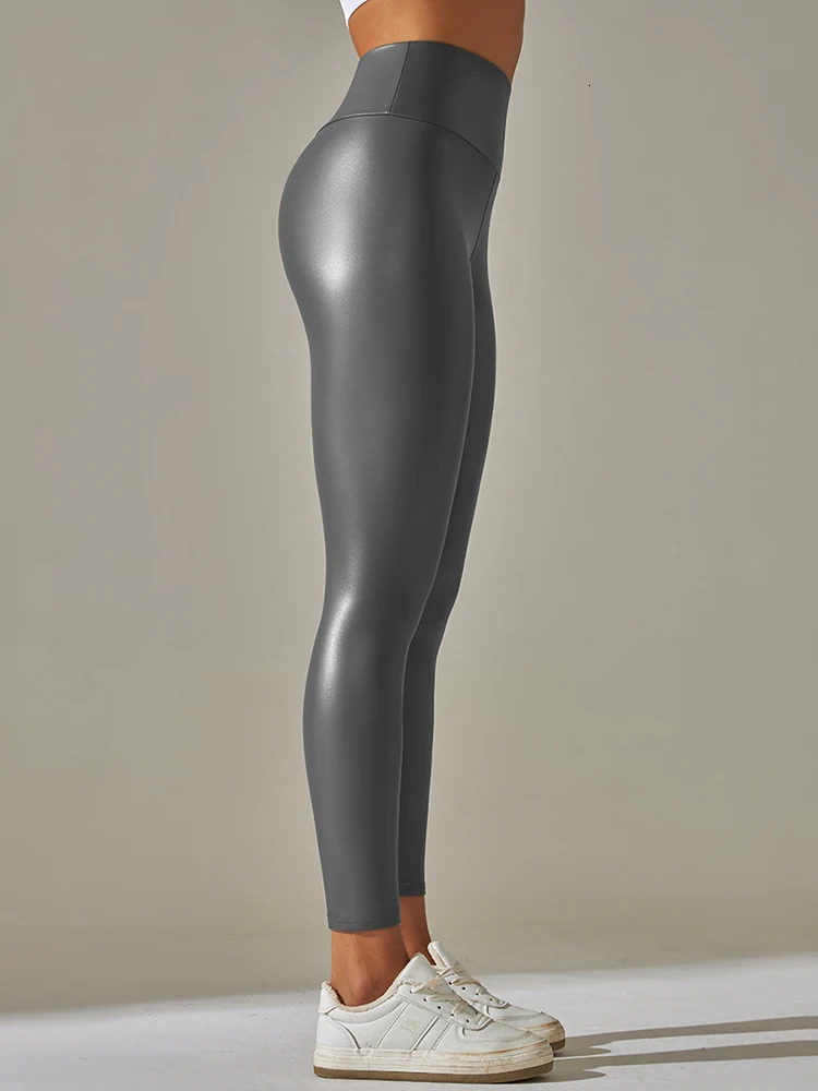 6color summer PU leather pants for women high waisted tight fitting push leg sexy elastic Trouser plus size jeans 250324Z