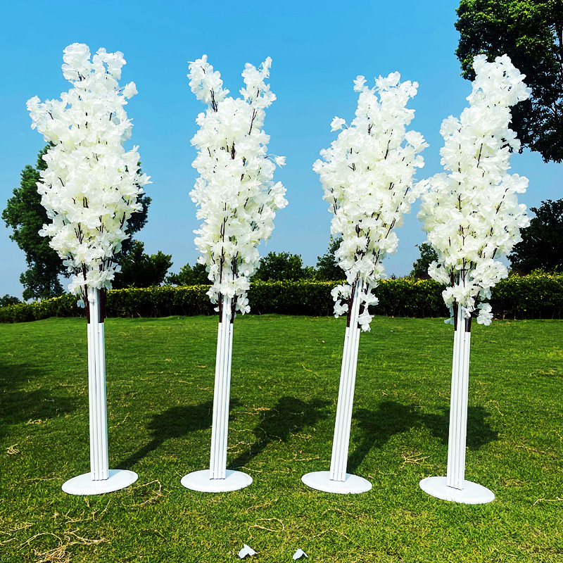 Decorative Flowers Wreaths Wedding Decoration 5Ft Tall 10 Piecelot Slik Artificial Cherry Blossom Tree Roman Column Road Drop Deli