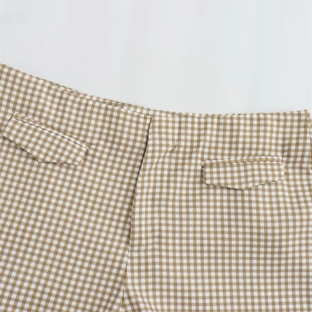 2024 ZAR summer European and American style small plain camisole vest pants set 250322