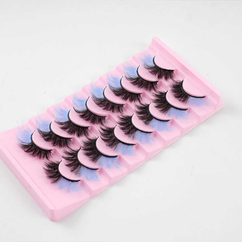 New 8-Pair Thick Cross 3D False Eyelash Imitation Mink Hair Eyelash Color M001 Eyelash W250324