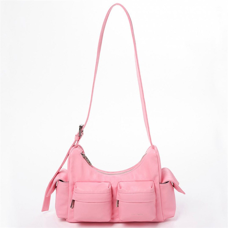 design bag new Spliced unique curve saddle bag single shoulder armpit bag Turkish niche color-blocking bag cross body bag