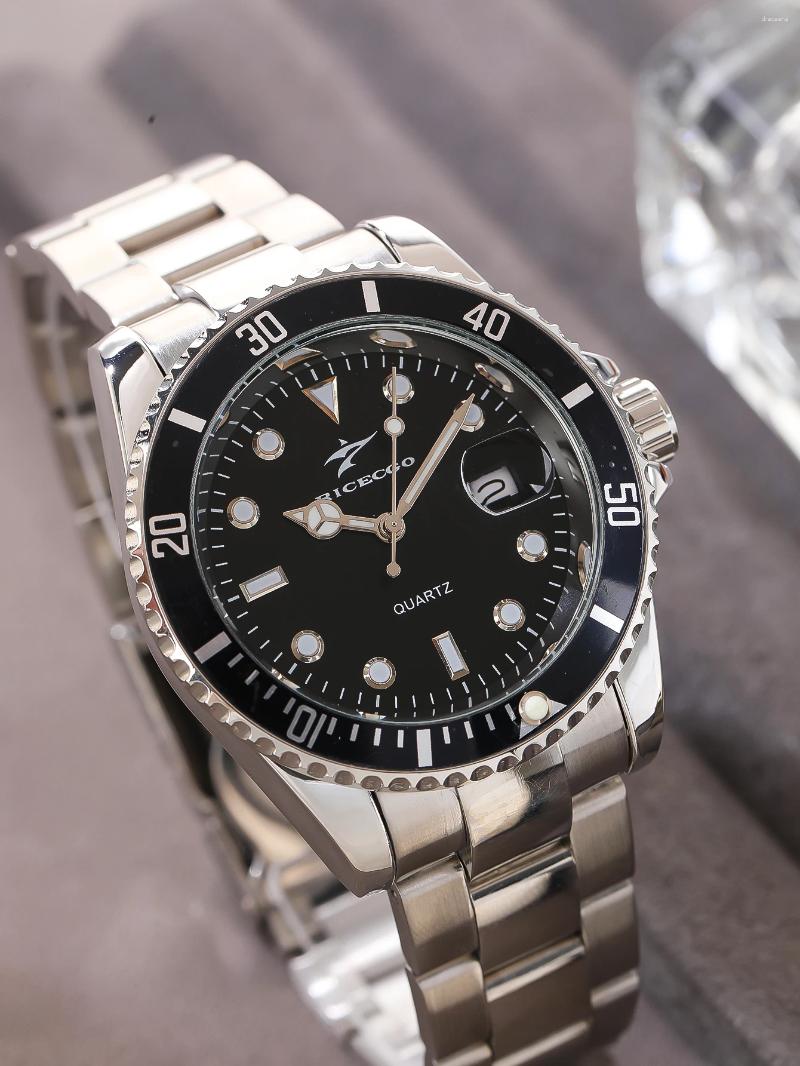 Wristwatches Luxury Business Men Watchs Stainless Steel Calendar High-end Vintage Classic Casual Quartz Movement Couple Wristwatch