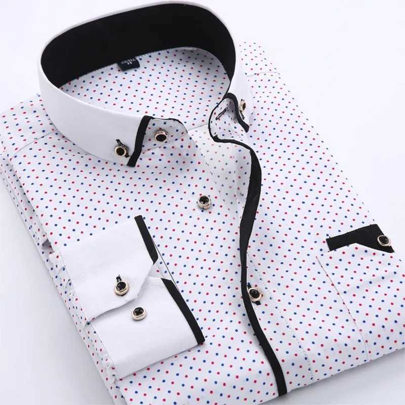 2023 Brand Clothing Mens High Quality Casual Business Shirt/Mens Ultra Thin Fit Casual Party Dress Short Sleeve Plus NS5830 X250324
