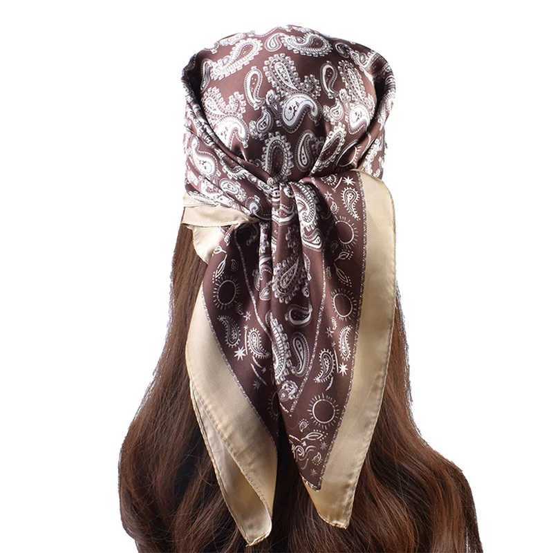 Luxury floral print Banda Wen Square scarf girl band accessories handle collar headscarf high-quality X250324