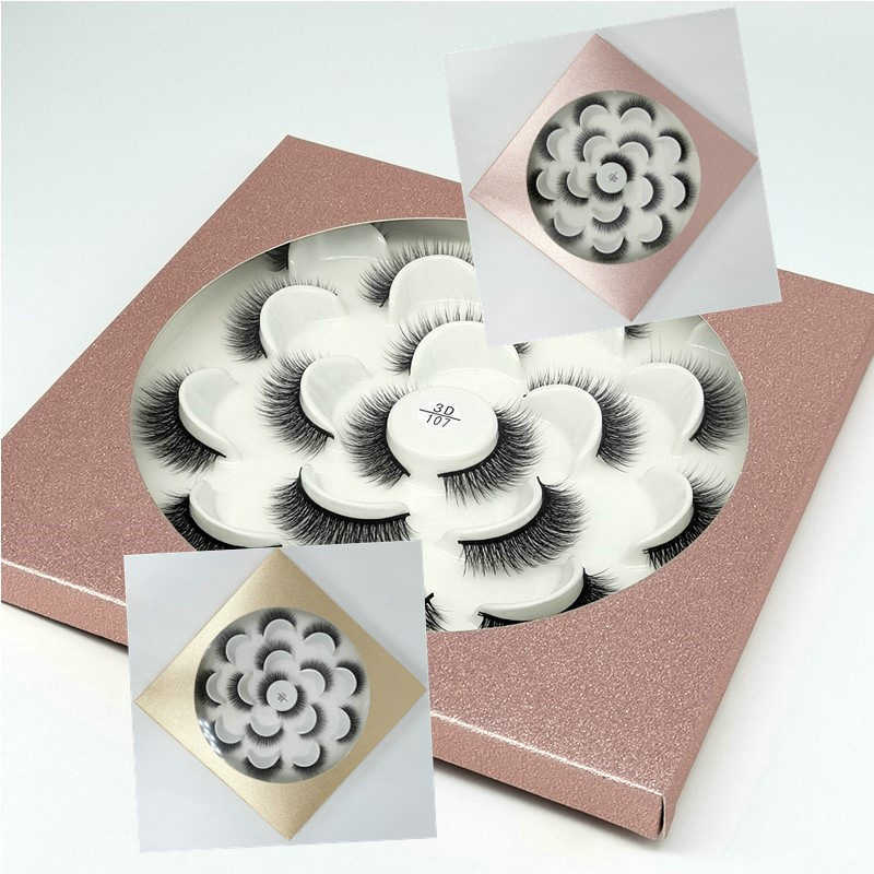 10 pairs of lotus plate false eyelashes 3D natural thick eyelashes W250324
