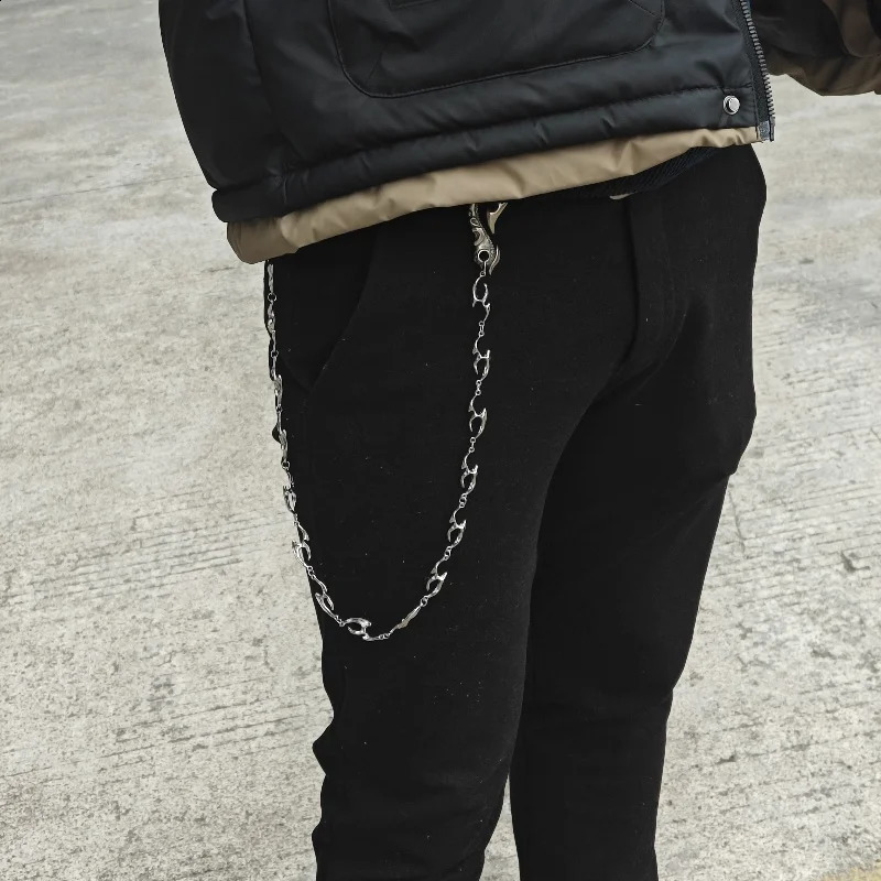 Original Model Flame Copper Pants Chain Minimalism Fashionable Men And Women Accessories Retro Key Chain Gift Giving 250324