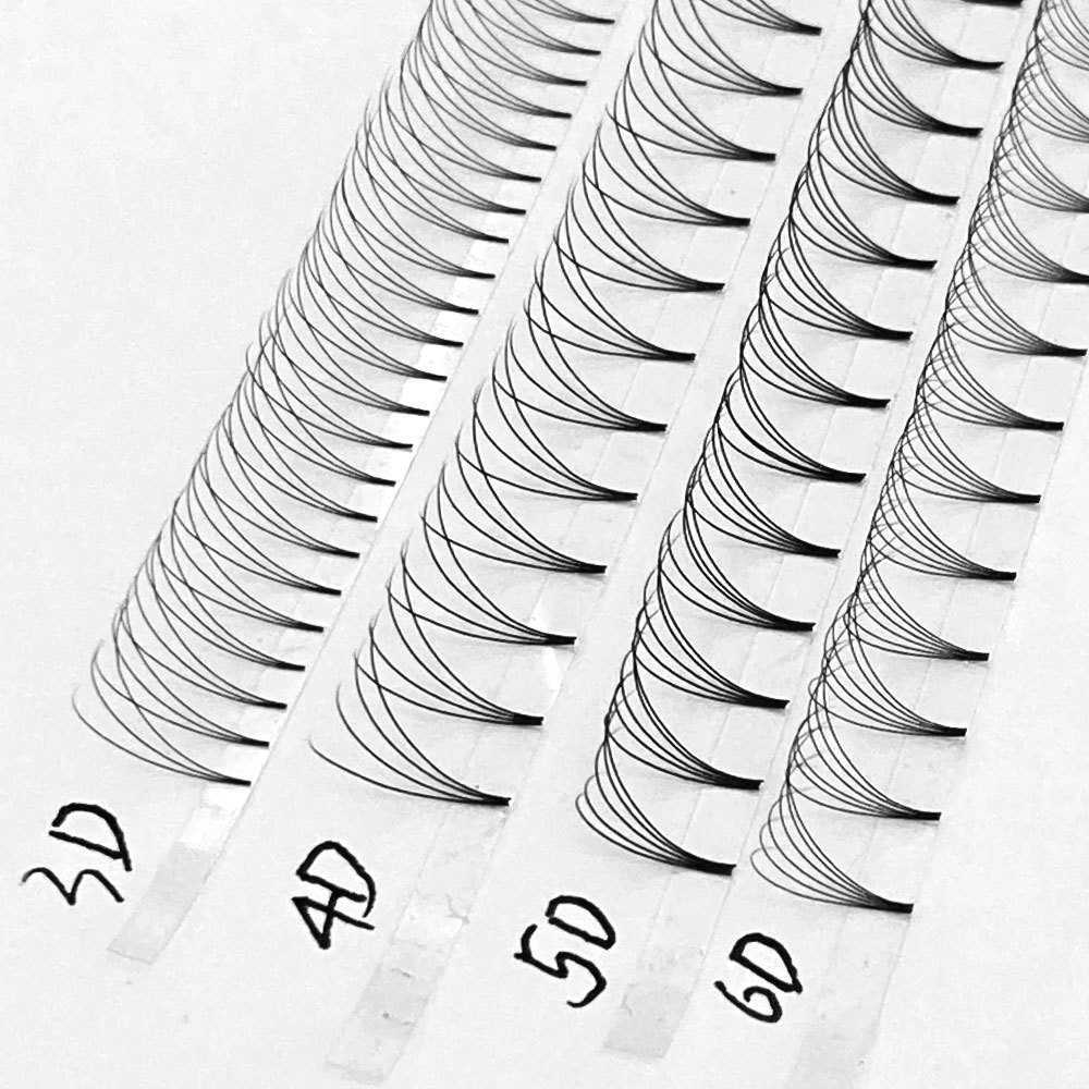 Short root hairy eyelashes 3-6D single cluster large flowering hot selling false eyelashes W250324