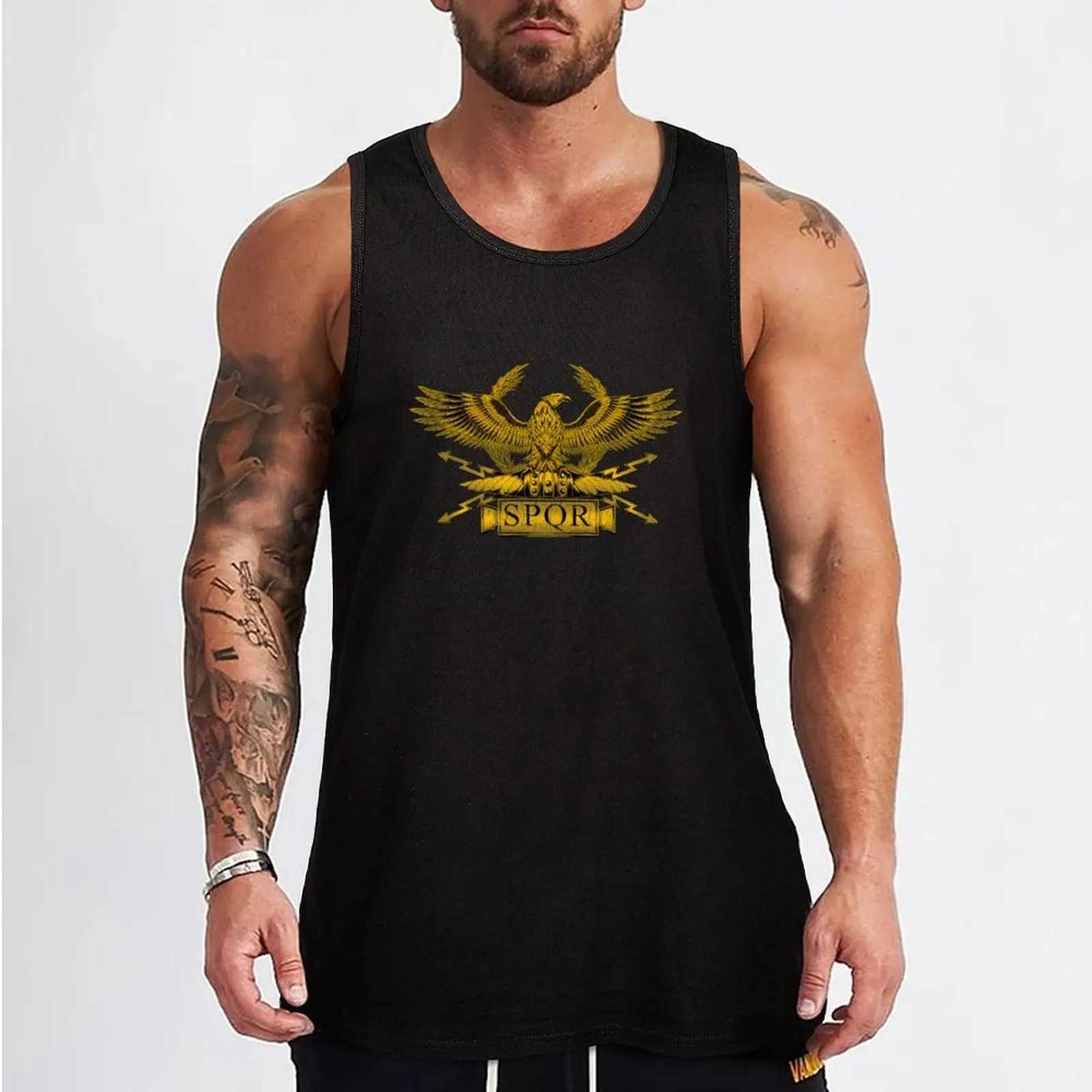 Roman SPQR Eagle Standard Tank Mens Wear Sleeveless Mens Wear X250324