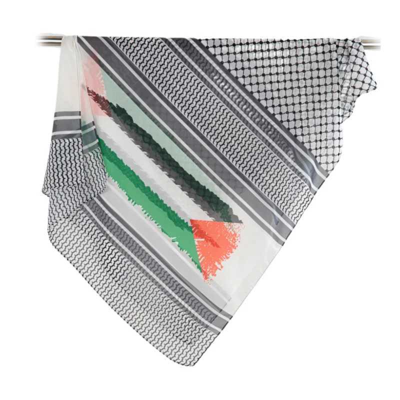 Popar Design Kuffiyeh Shawl Chiffon Scarf Ethnic Wen Islamic Muslim Scarves Shawl Echape Middle Eastern Arab Headscarf X250324
