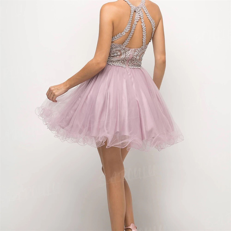 Sweet Tull Cocktail Dresses Lace Robes De Cocktail Vestidos De Gala Birthday Dress For Women Graduation Homecoming Dresses