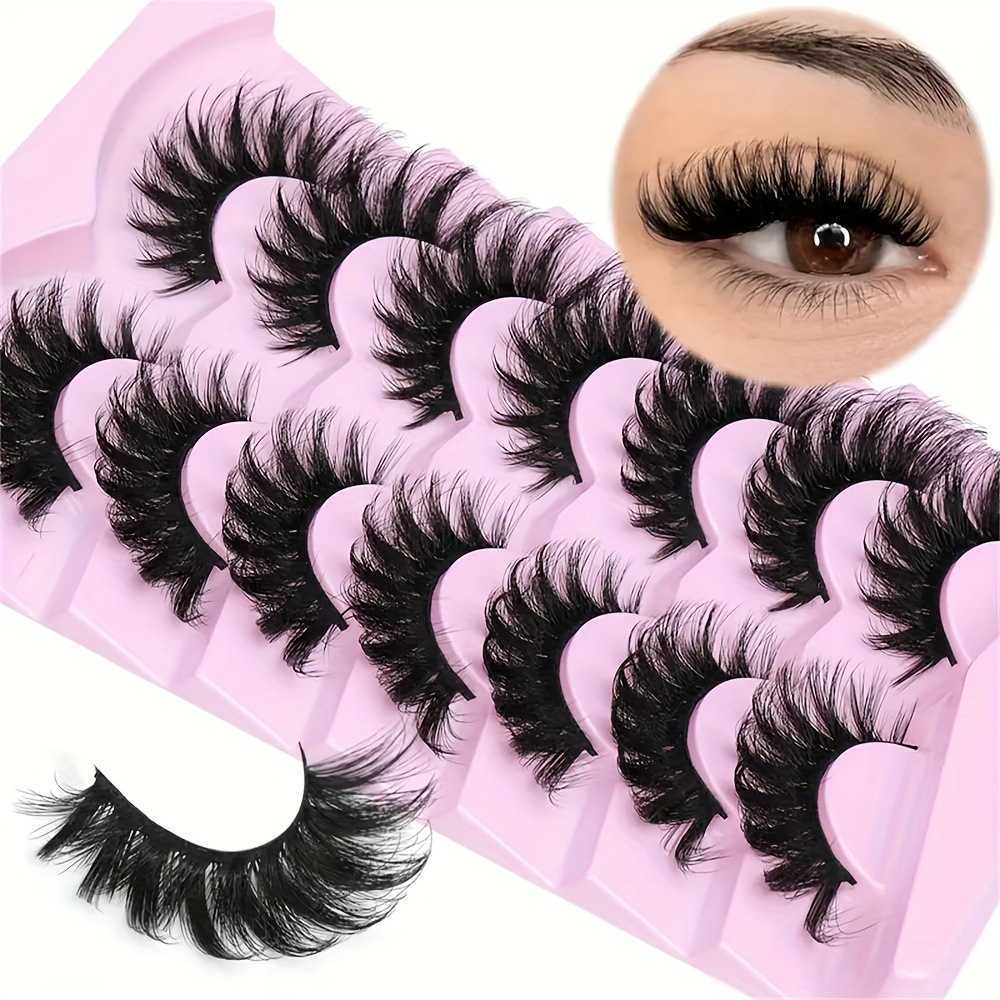New product 7 pairs of fake eyelashes with thick exaggerated curls simulated eyelashes one-piece eyelashes W250324