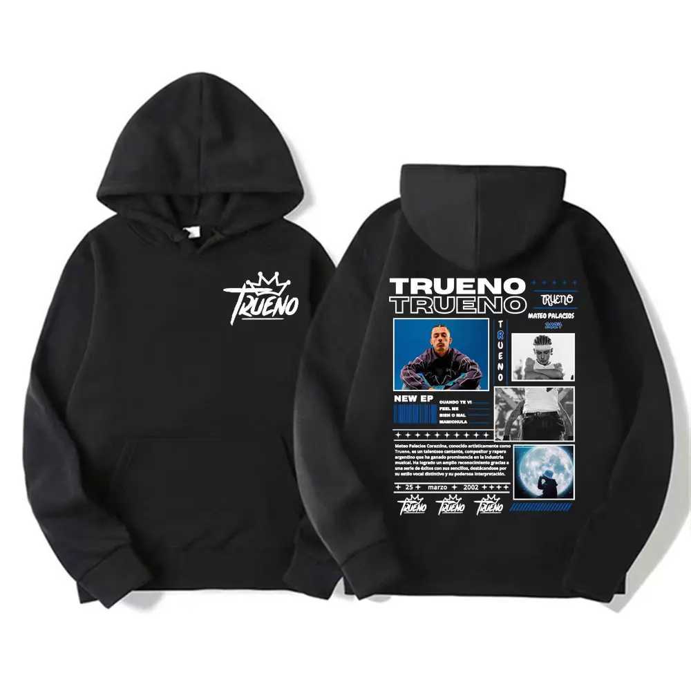 Rap singer Trueno Graphic Hoodies mens hip-hop fashion retro sportswear mens Harajuku womens cool oversized casual hoodieT250323