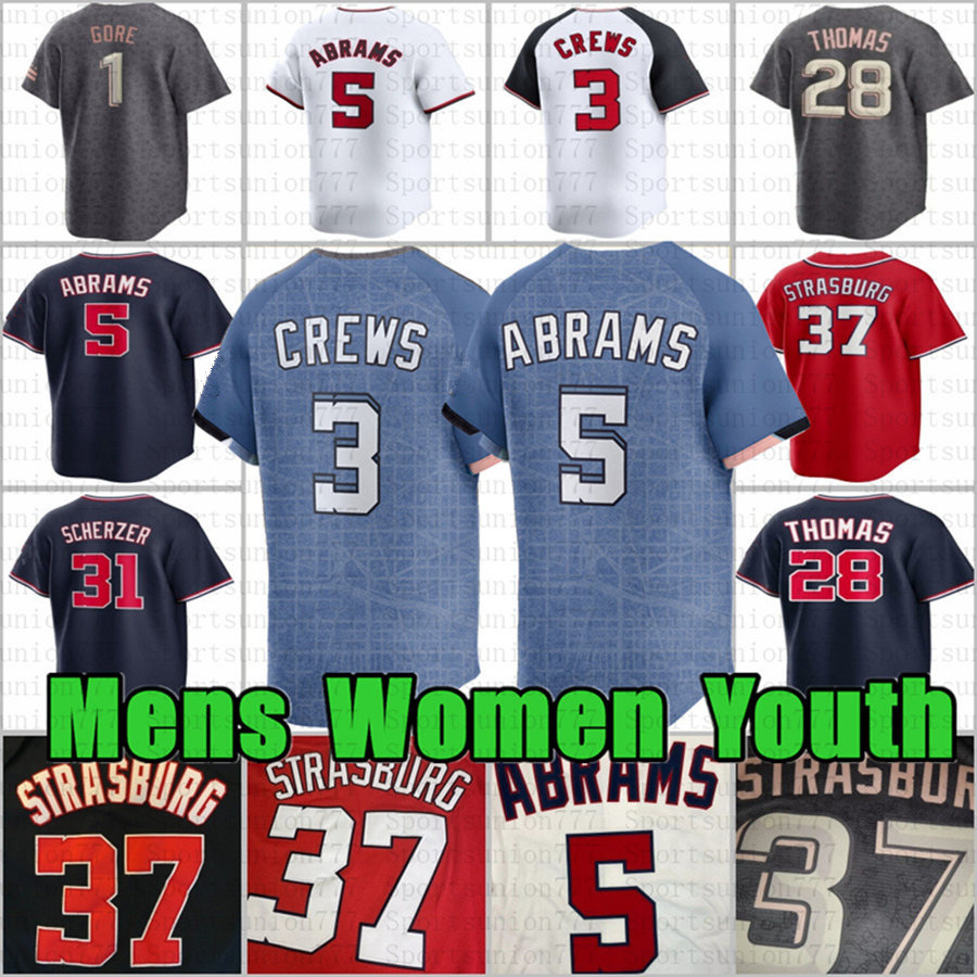 CJ Abrams Dylan Crews 2025 City Connect Baseball Jersey Stephen Strasburg Luis Garcia Jr. Josh Bell Paul DeJong Keibert Ruiz Riley Adams James Wood MacKenzie Gore