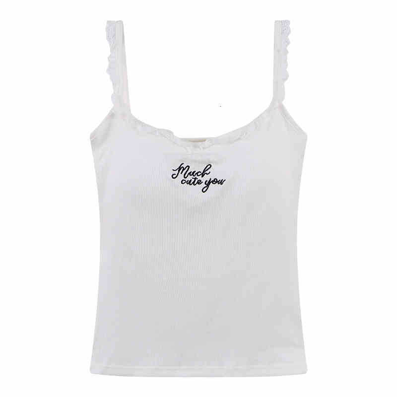 2025 New Sweet And Spicy BM Style Lace Designer Vest Outdoor Black Fungus Edge Blue Strap Vest Beach Sexy Chest Cushion Waist Slimming Bottom Skincare