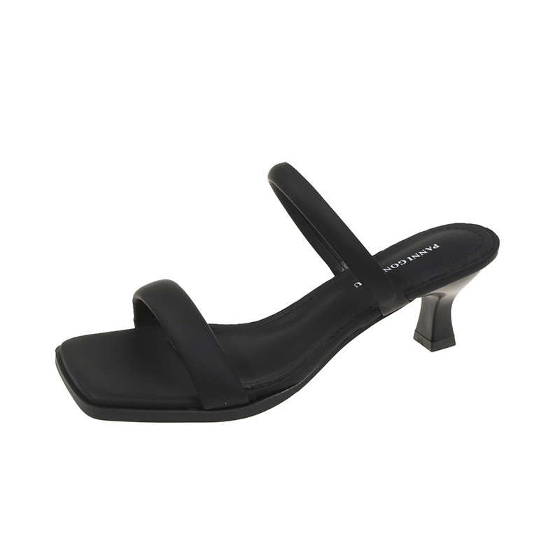 Free shipping designer sandals for womens high heel Summer fashion black beach Open toed slippers size 35-40