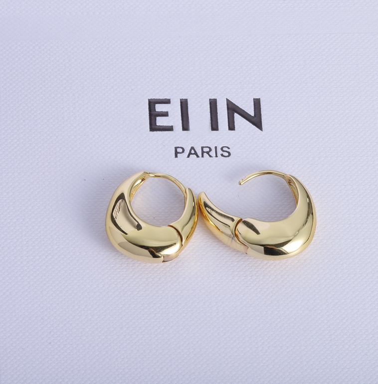 INS Classic Smooth Circle Arc Hoop Earring Designer Hie Dangle Earrings Eardrop aretes orecchini for Women Lady Wedding Party High Quality Jewelry Gif