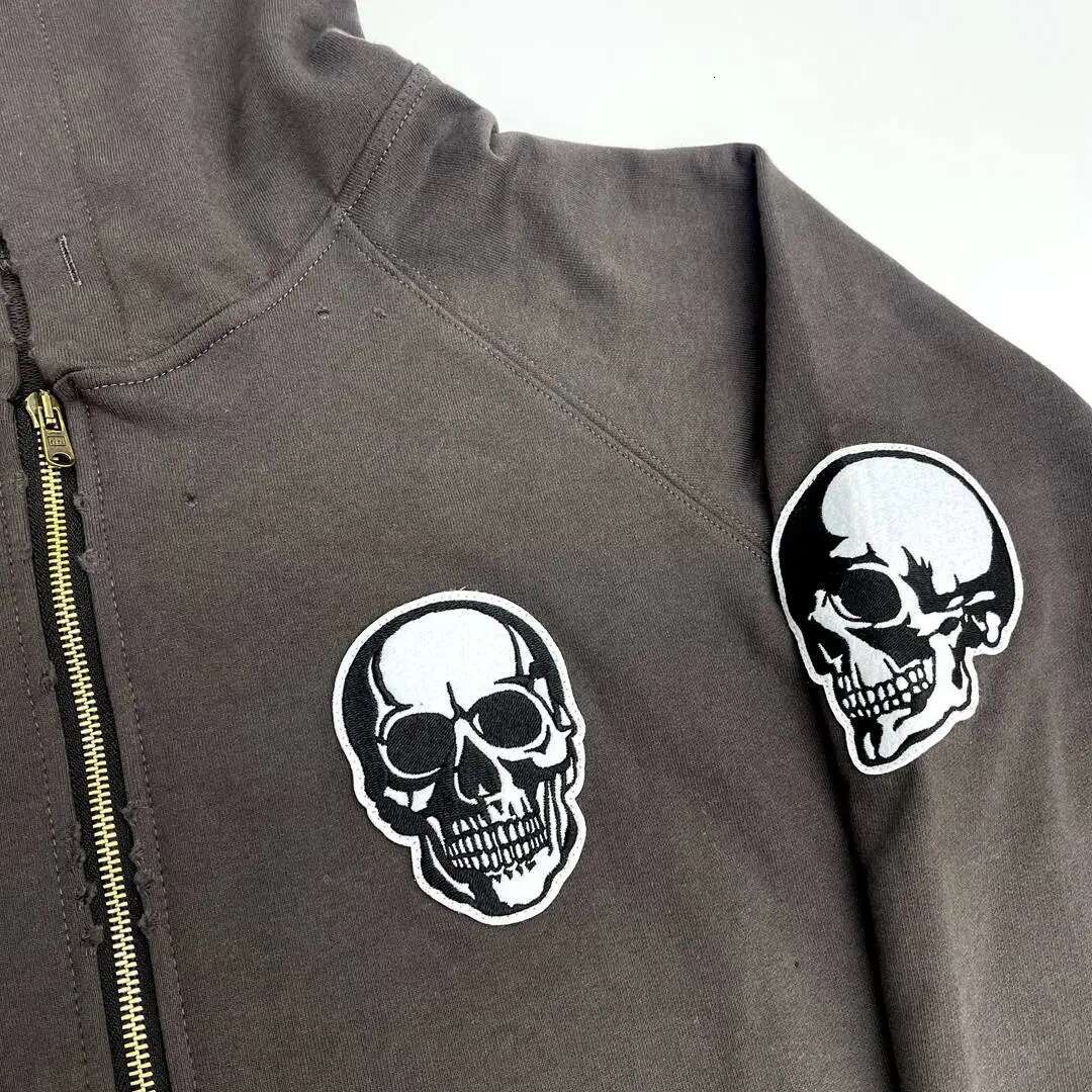 New 2023 Skull Head Number Nine Face Pullover Hoodies Hoody Hooded Sweatshirts Veet Cotton Thick Fleece Asian R086
