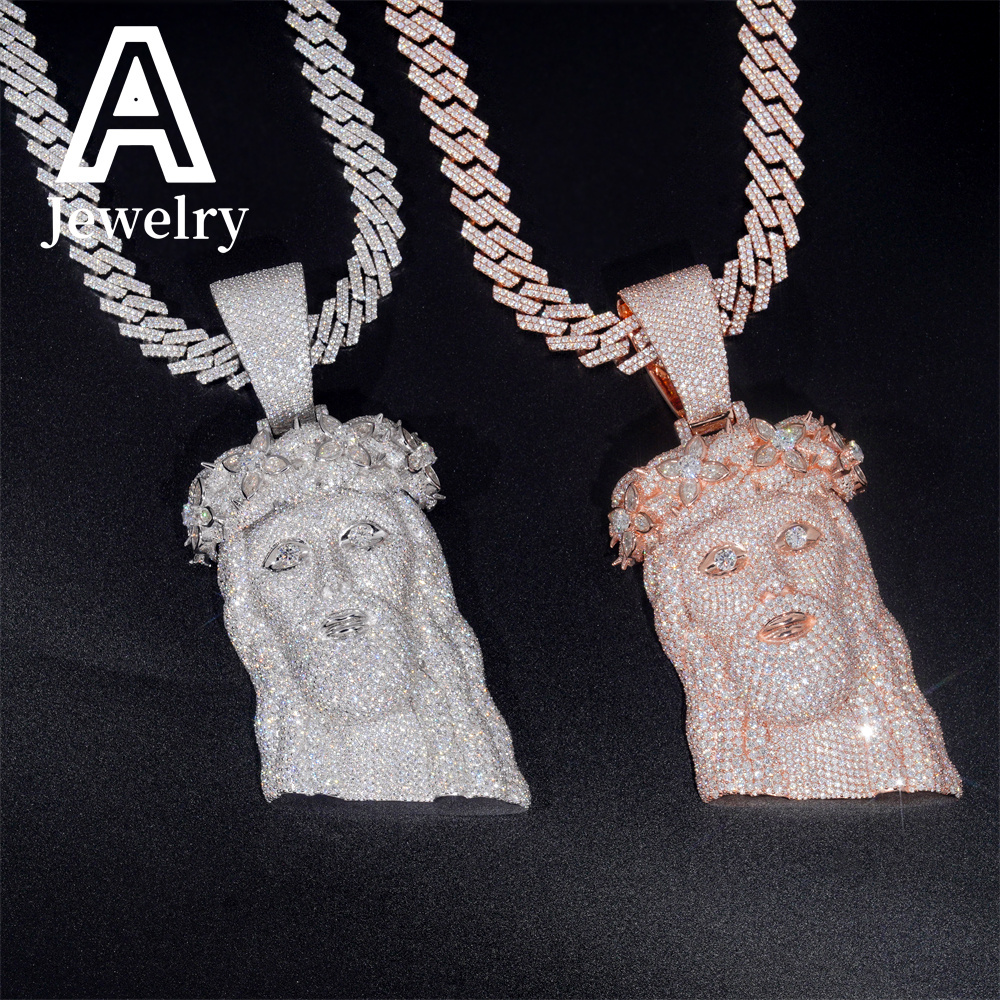 Iced Out Chain Pendant Personalized Moissanite Necklace Hip Hop Charms Rapper Jewelry