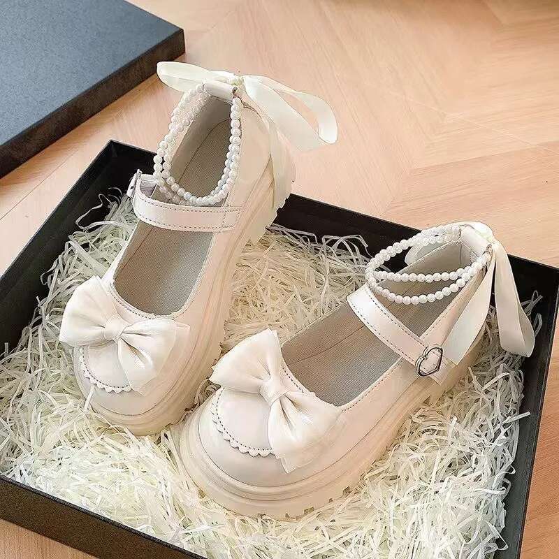 Summer Platform Size34-42 Lolita Sweet Sandals Women Japanese Bow Cute Chic Mary Jane Round Toe Shoes