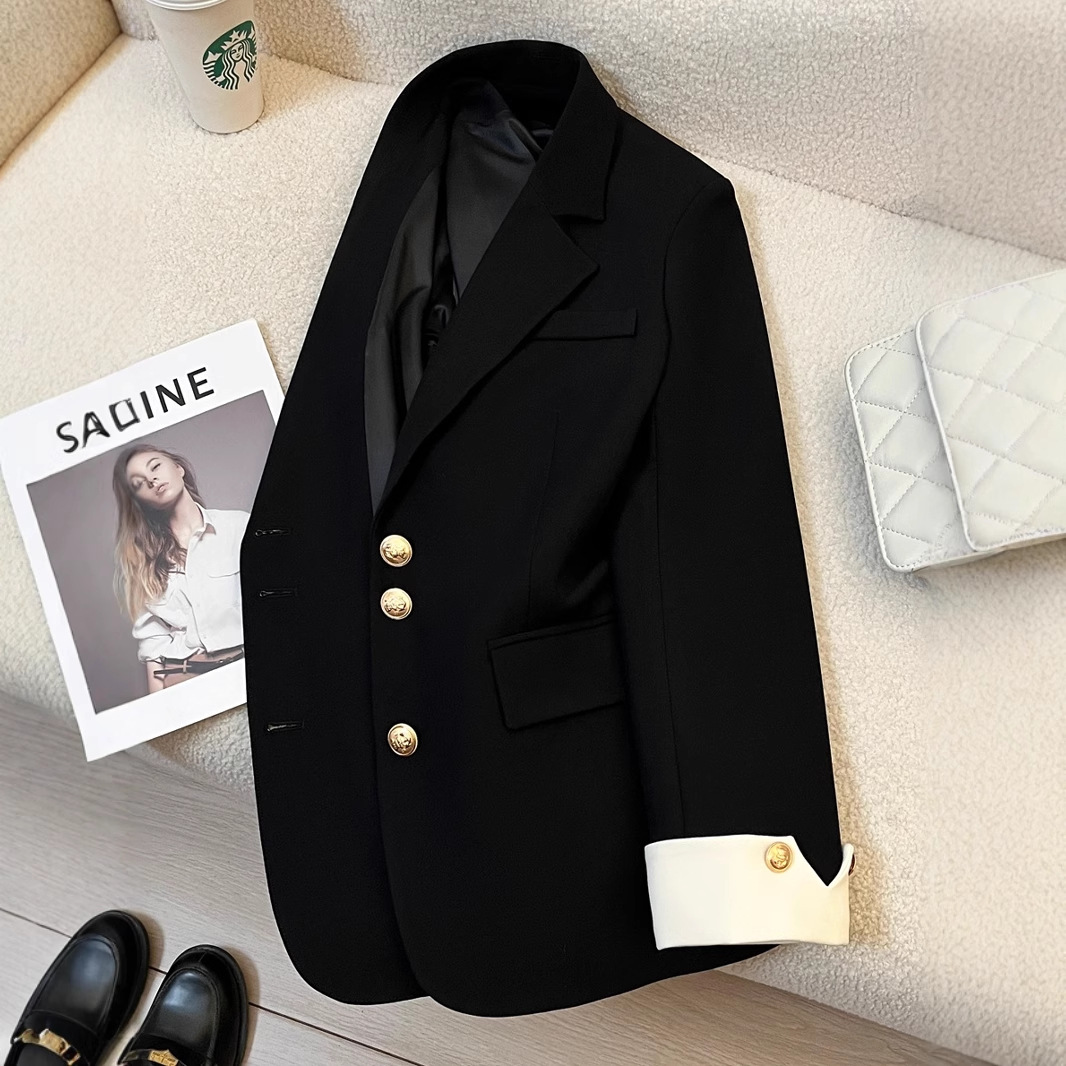 F321Chic Korean-Inspired Women's Lightweight Jacket Set Versatile Small and Medium Length Suits for Everyday Elegance