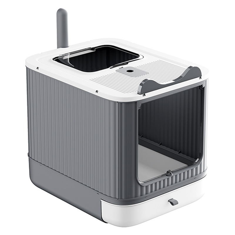 Pet Box UV Lights Top Drawer Litter Pan Fully enclosed with in/out door control Disinfecting and deodorizing For cat