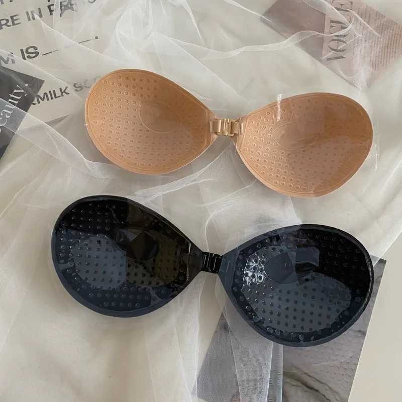 Silicone Nipple Patch Strapless Up Push Underwear Invisible Womens Underwear Bra Nipple Cover Patch Black Skin Color Seamless CupXJ250324