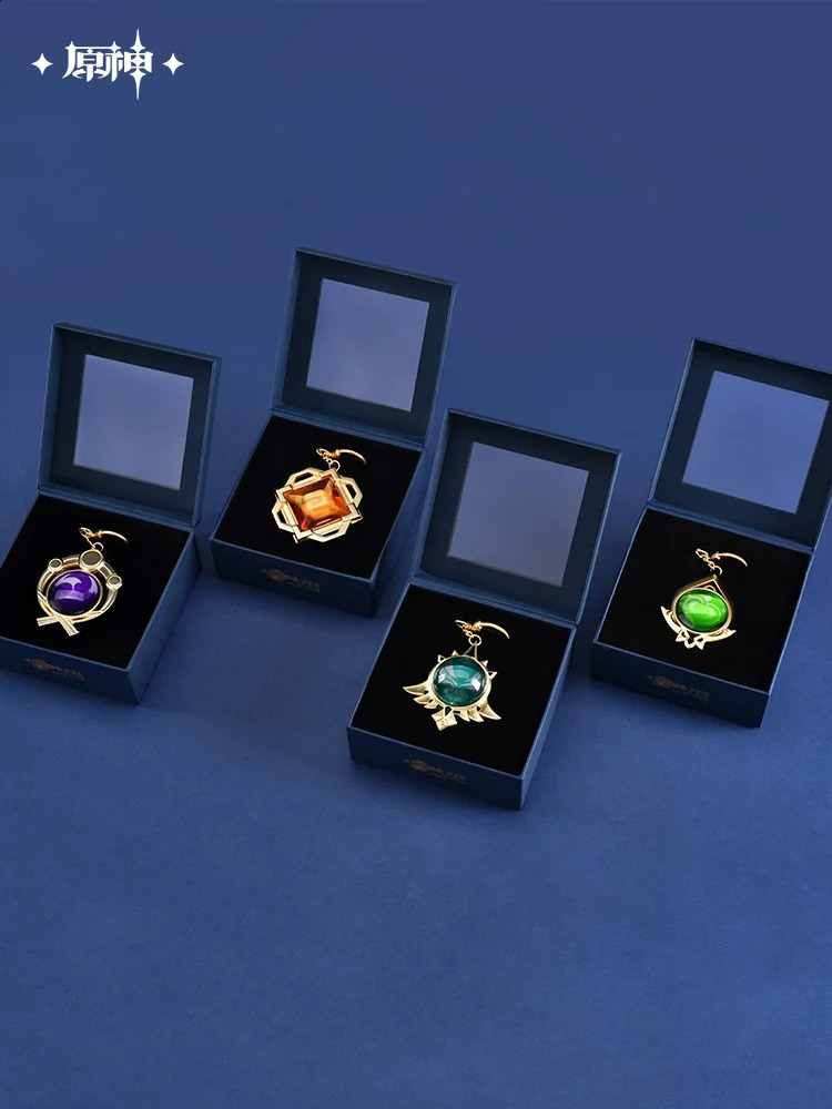 Genuine Official Genshin Impact Visual Keychain Hangable Decoration Anime Game Metal Pendant Peripheral Badge Accessories Gifts 250322