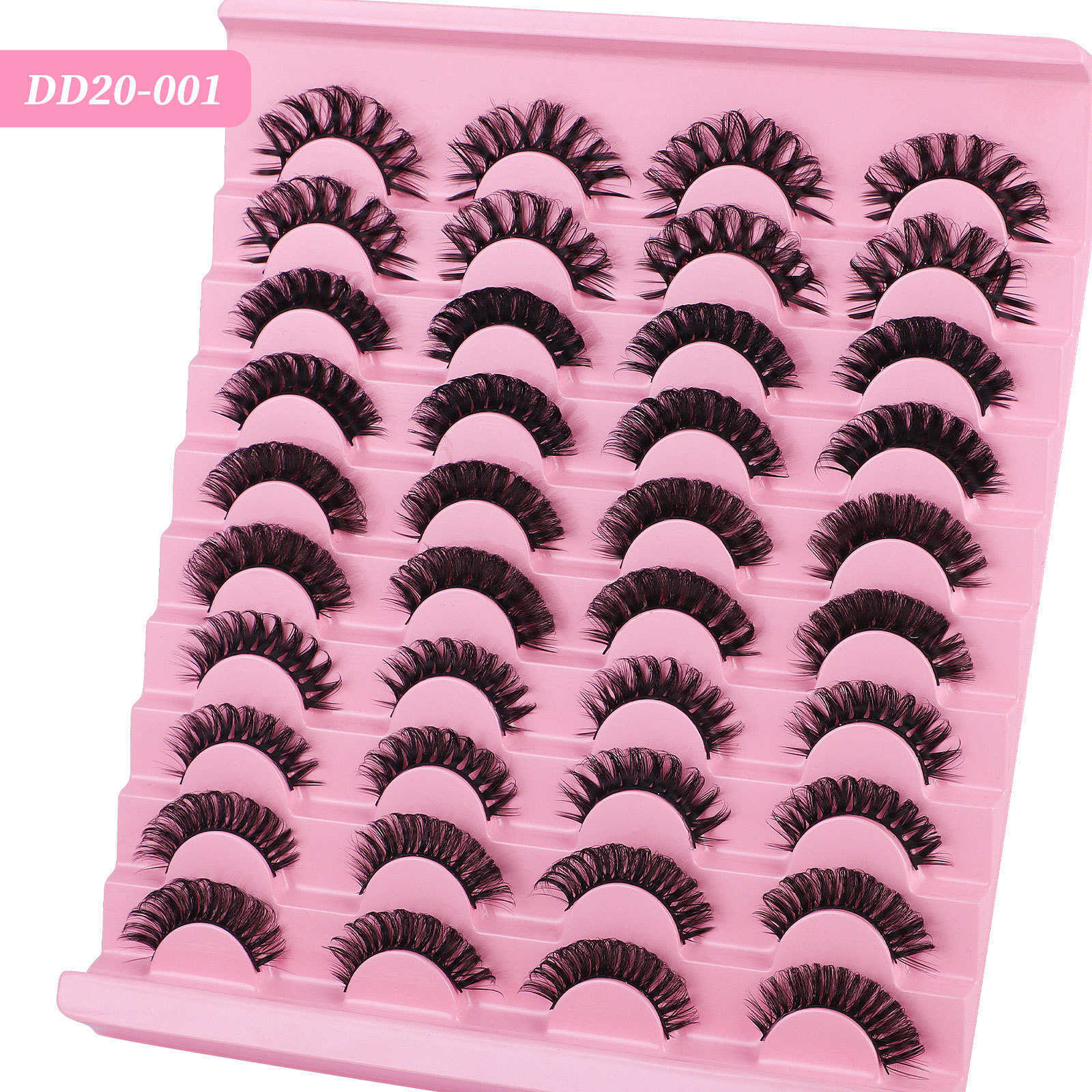 New product Thick mix and match 20 pairs of fake eyelashes Russian curly eyelashes simulated eyelashes W250324