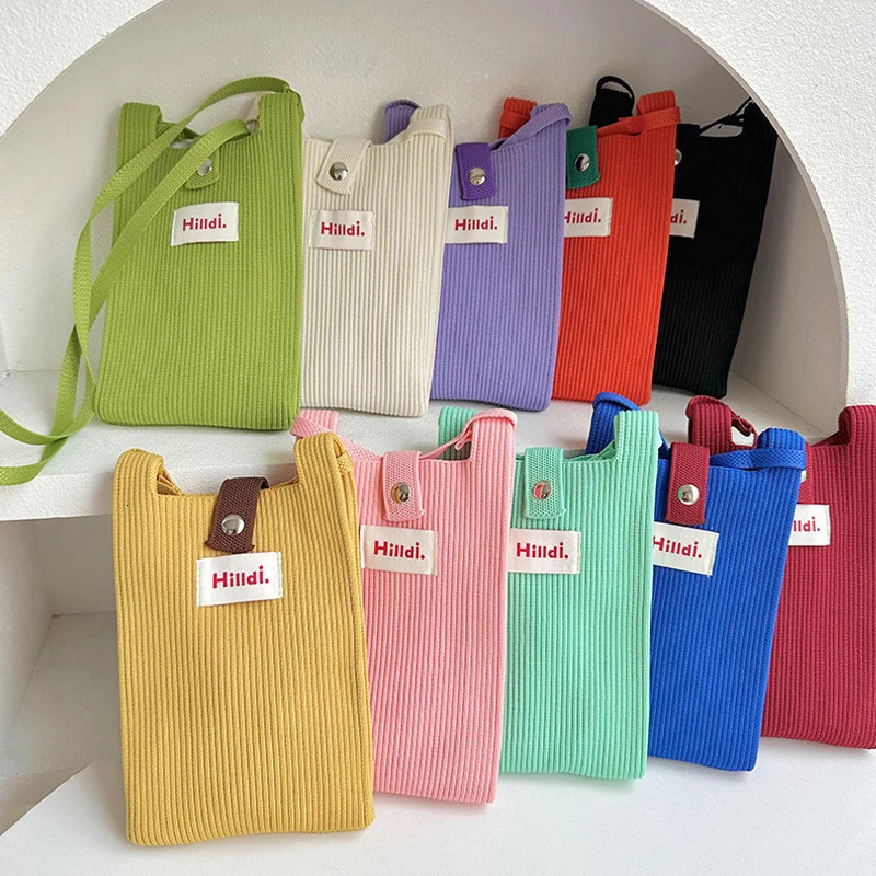 Mini Knitted Cross body Bag Korean Shoulder Bag Reusable Shopping Phone Bag Womens Handbag 250320