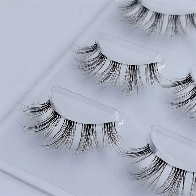 Transparent stem long thick false eyelashes black brown simulation Barbie eye makeup exaggerated styling can be segmented gm23 W250324