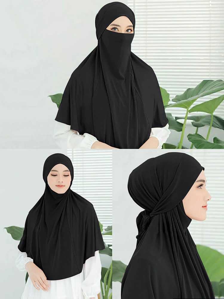 Regular Big Band Muslim Headscarf Wen Instant Turban High Quality Islamic Shawl Ramadan X250324