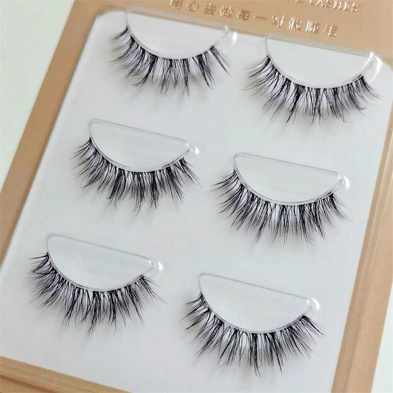 New type of false eyelashes natural simulation transparent stem grafting sensation imitation mink capillary stem whole piece light makeup for Asian ha