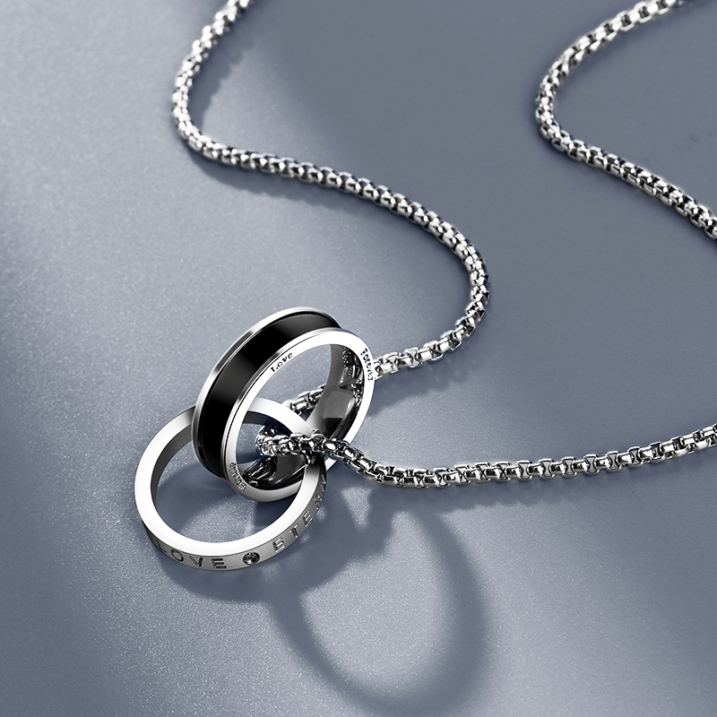 New Versatile Premium Feeling Niche Titanium Steel Pendant Men's Necklace
