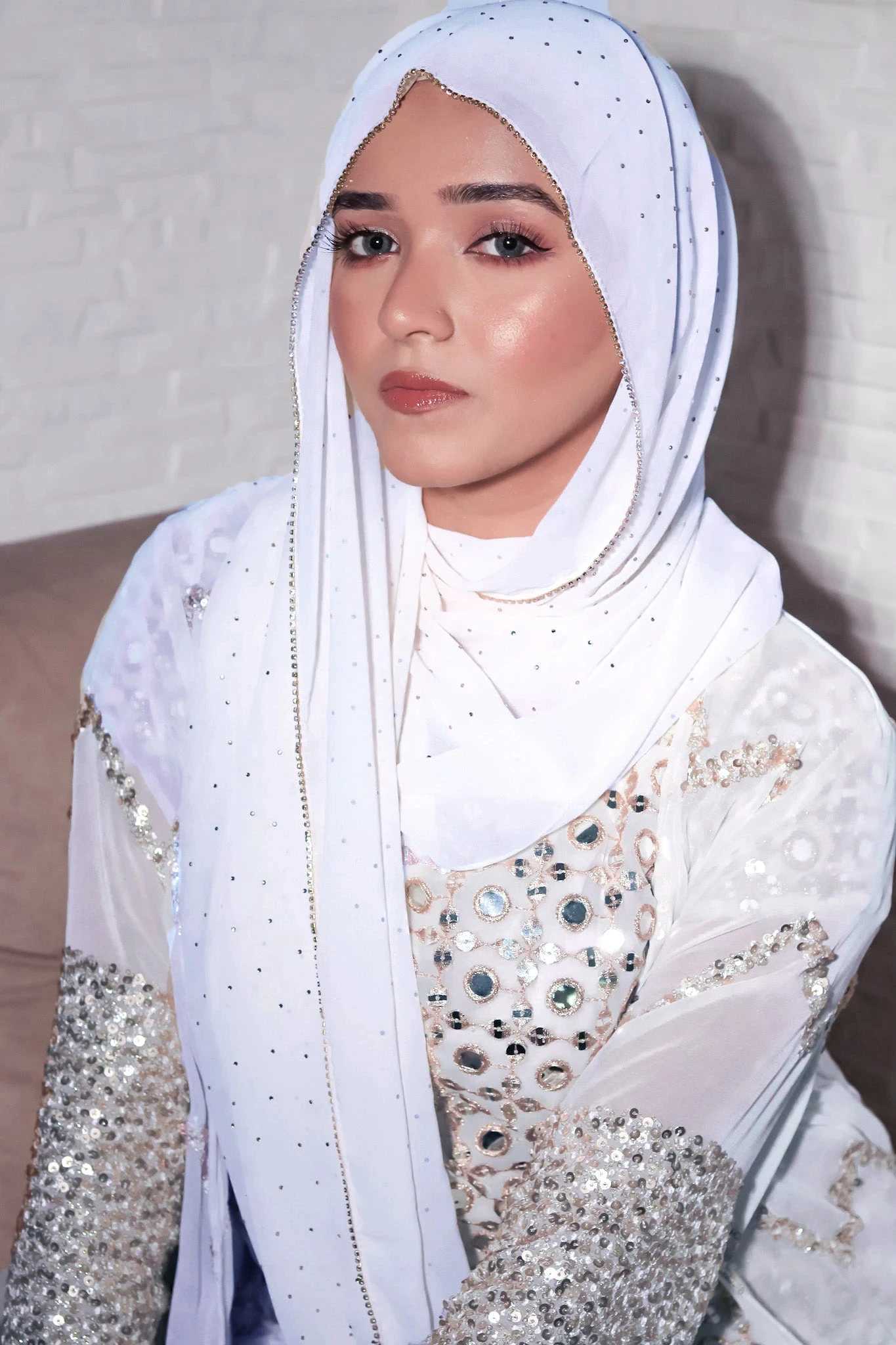 New Fashion Diamond Chain Headscarf Long Chiffon Soft Scarf Shining Stone Packaging Elegant Echape Foard Muslim Scarf X250324