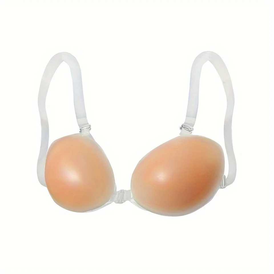 2 pairs of ultra comfortable silicone strapless bras - self-adhesive backless push up womens soft padded covers - wireless FabXJ250324
