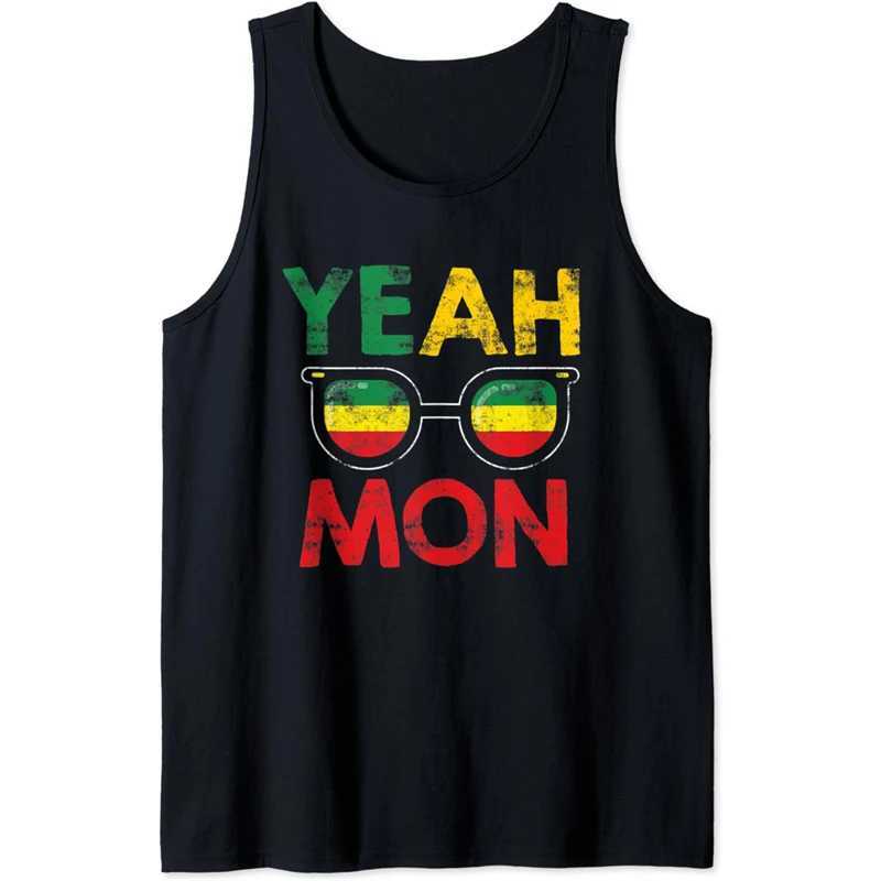New Design 2024 Jamaica Flag Tank Top Mens Summer Sleeveless T-shirt Cool 3D Printed Jamaica Flag Graphic Tank Top Street T-shirt X250324