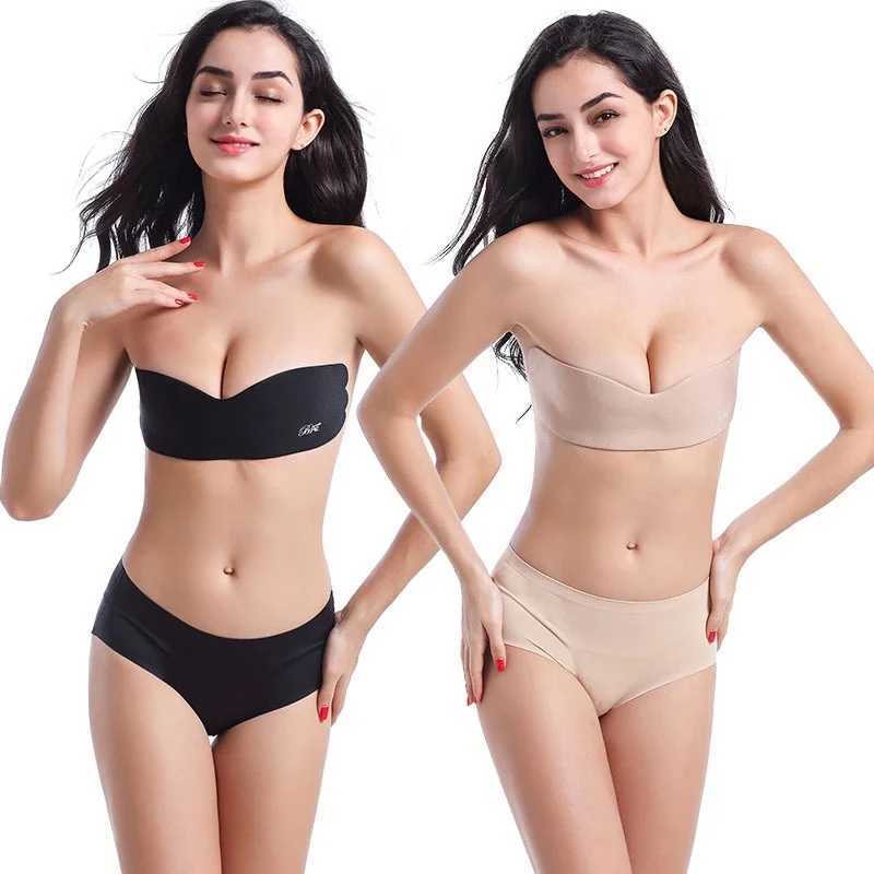 Reusable invisible push up strapless bra silicone self-adhesive bra reusable strapless braXJ250324