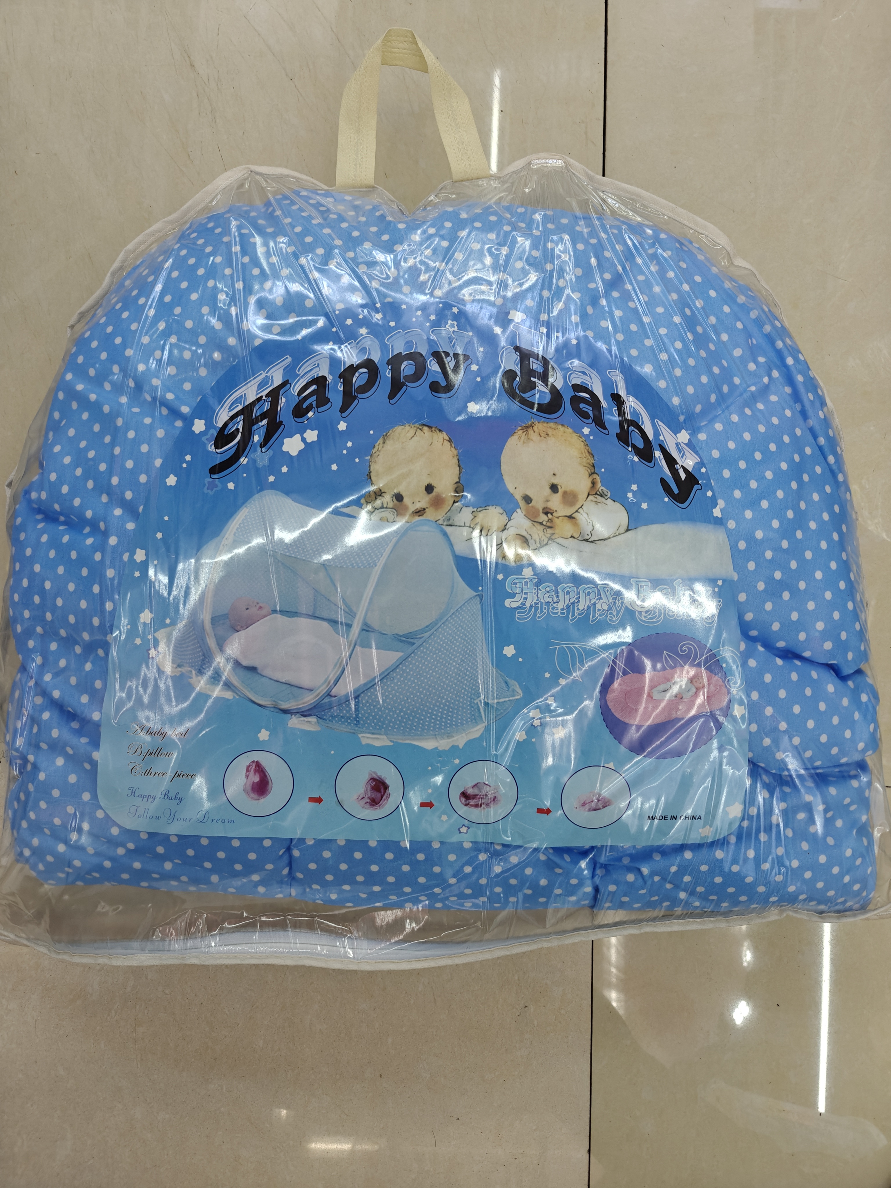 Jiaobao Point Cloth Three Piece Baby Mosquito Net Set