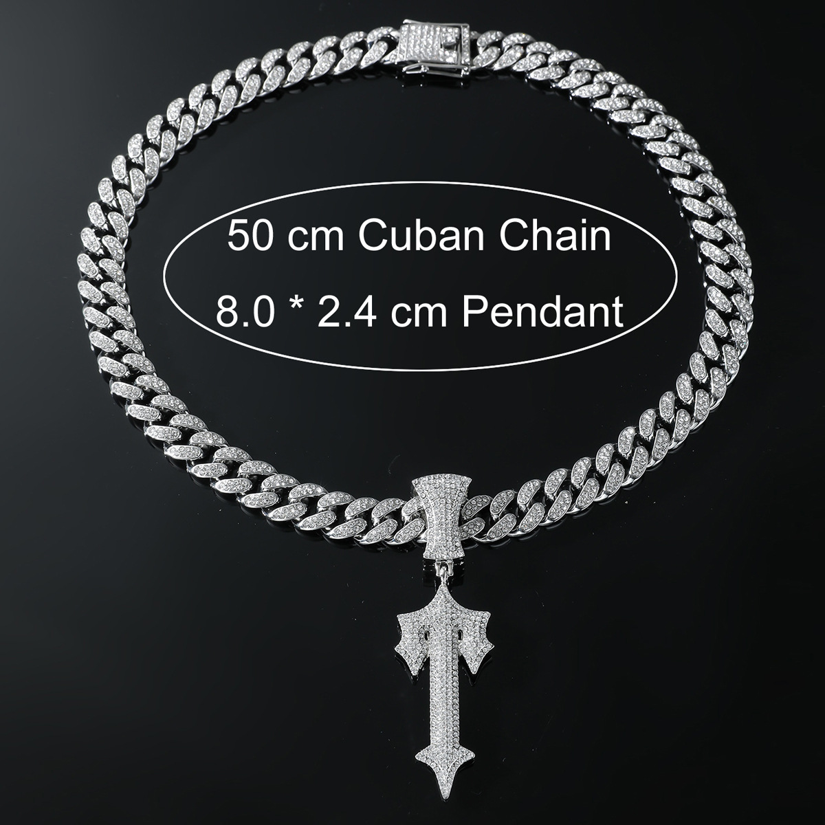 necklaces designer Sword full dia pendant necklace three dimensional alloy hip hop moissanite gold chain mossanite jewelry