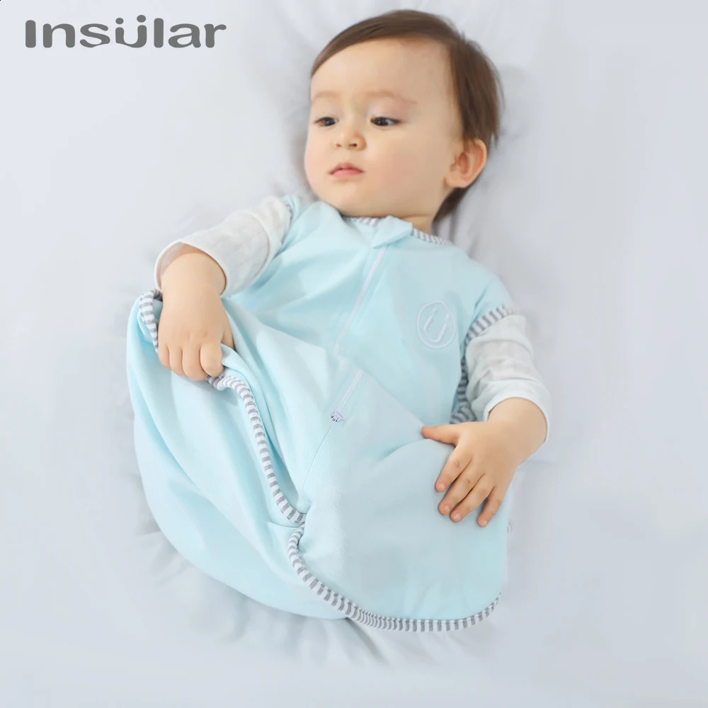 Insulated sleeveless cotton sleeping bag used for cartoon baby blankets for borns soft care 0-18 months old 250324