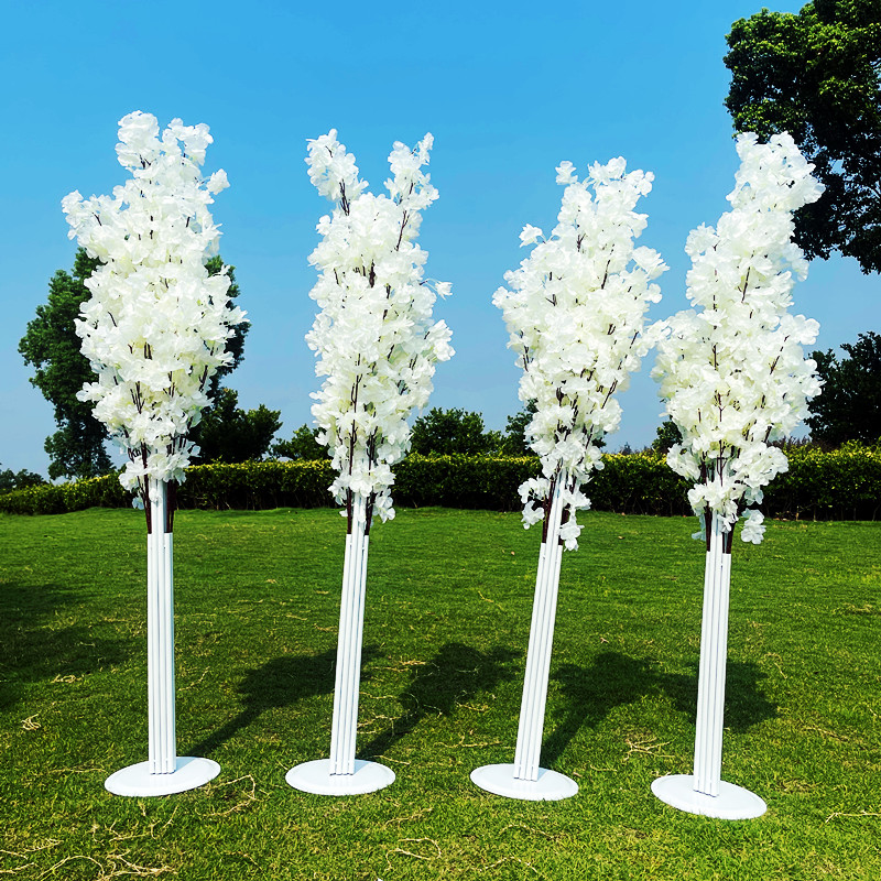 Decorative Flowers Wreaths Wedding Decoration 5Ft Tall 10 Piece/Lot Slik Artificial Cherry Blossom Tree Roman Column Road Leads Fo Dhbht