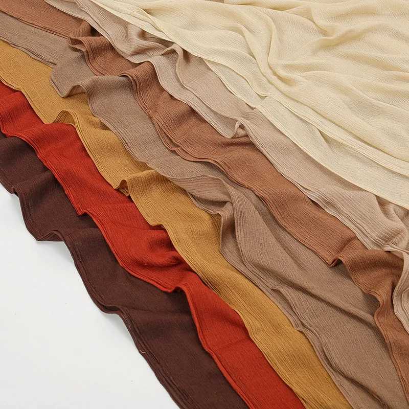 New synthetic silk cotton Muslim headscarf used for fabric scarves plain shawls womens shawls soft adhesive synthetic silk scarves Islamic headscarves